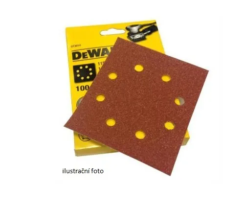 DT3024 DeWALT Brusný papír 115 × 115 mm, P 180, 10 ks