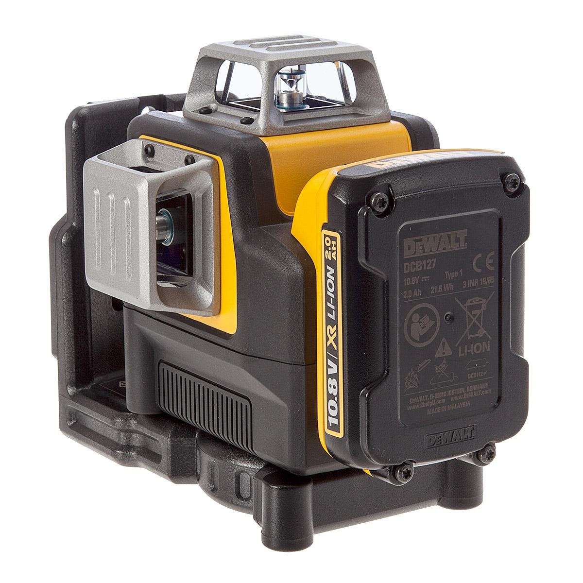 DCE089D1G+P DeWALT Aku křížový laser 360°, s přijímačem DE0892G, zelený paprsek