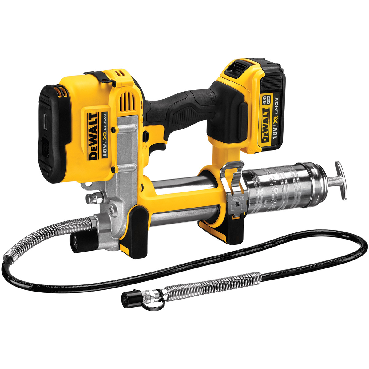 DCGG571NK DeWALT Mazací lis / maznice 18 V XR Li-Ion samostatný stroj v kufru