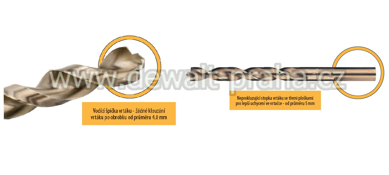 DT5060 DeWALT Vrták do kovu EXTREME2 HSS-G 12 x 151 mm