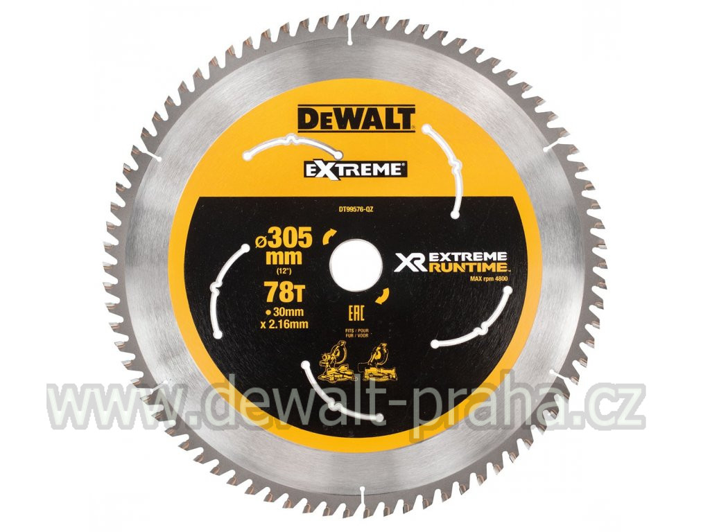 DT99576 DeWALT Pilový kotouč 305 x 30 mm, 78 zubů, XR FLEXVOLT