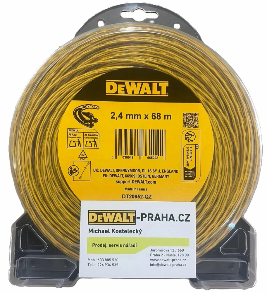 DT20652 DeWALT náhradní struna 2,4 mm x 68 m pro DCM571, DCM581