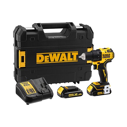 DCD708S2T DeWALT Aku bezuhlíková vrtačka/šroubovák 18 V XR Li-Ion, 2x 1,5Ah, TSTAK