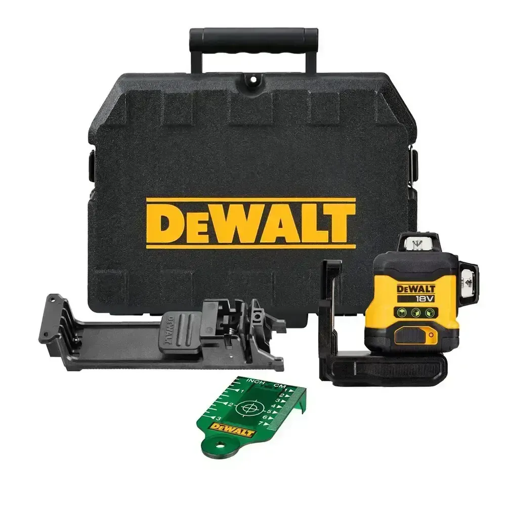 DCLE34031N DeWALT Aku křížový laser zelený 3x 360° 18V, v kufru, samostatný stroj