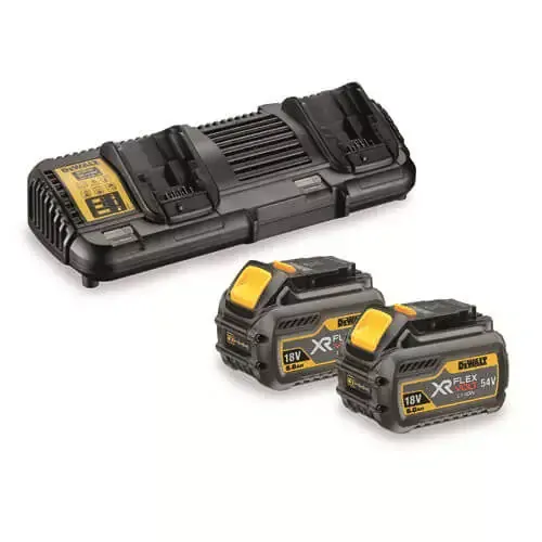 DCB132T2 DeWALT Duální nabíječka s akumulátory 2× 6,0Ah Li-ion FLEXVOLT 18V/54V