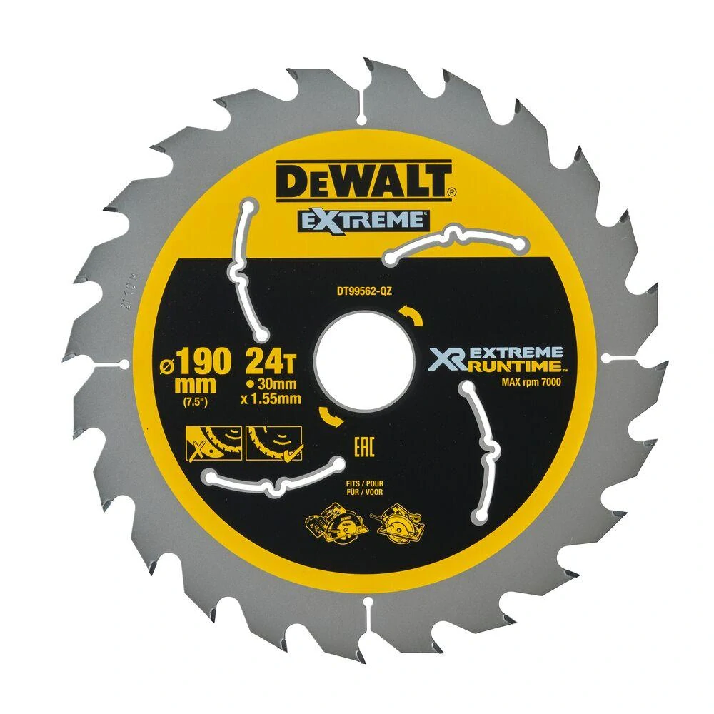 DT99562 DeWALT Pilový kotouč 190 mm x 30 mm, 24 zubů, EXTREME