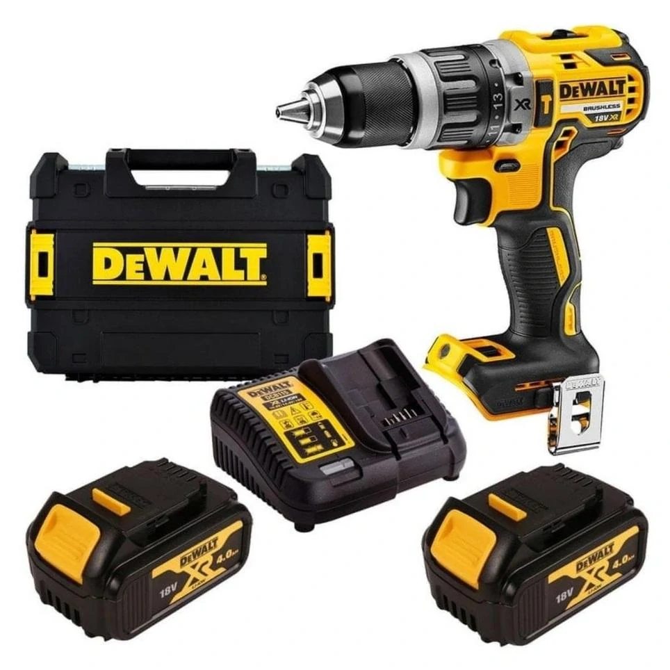 DCD796M2 DeWALT Aku bezuhlíková příklepová vrtačka 18V XR 2x 4,0Ah Li-Ion, TSTAK