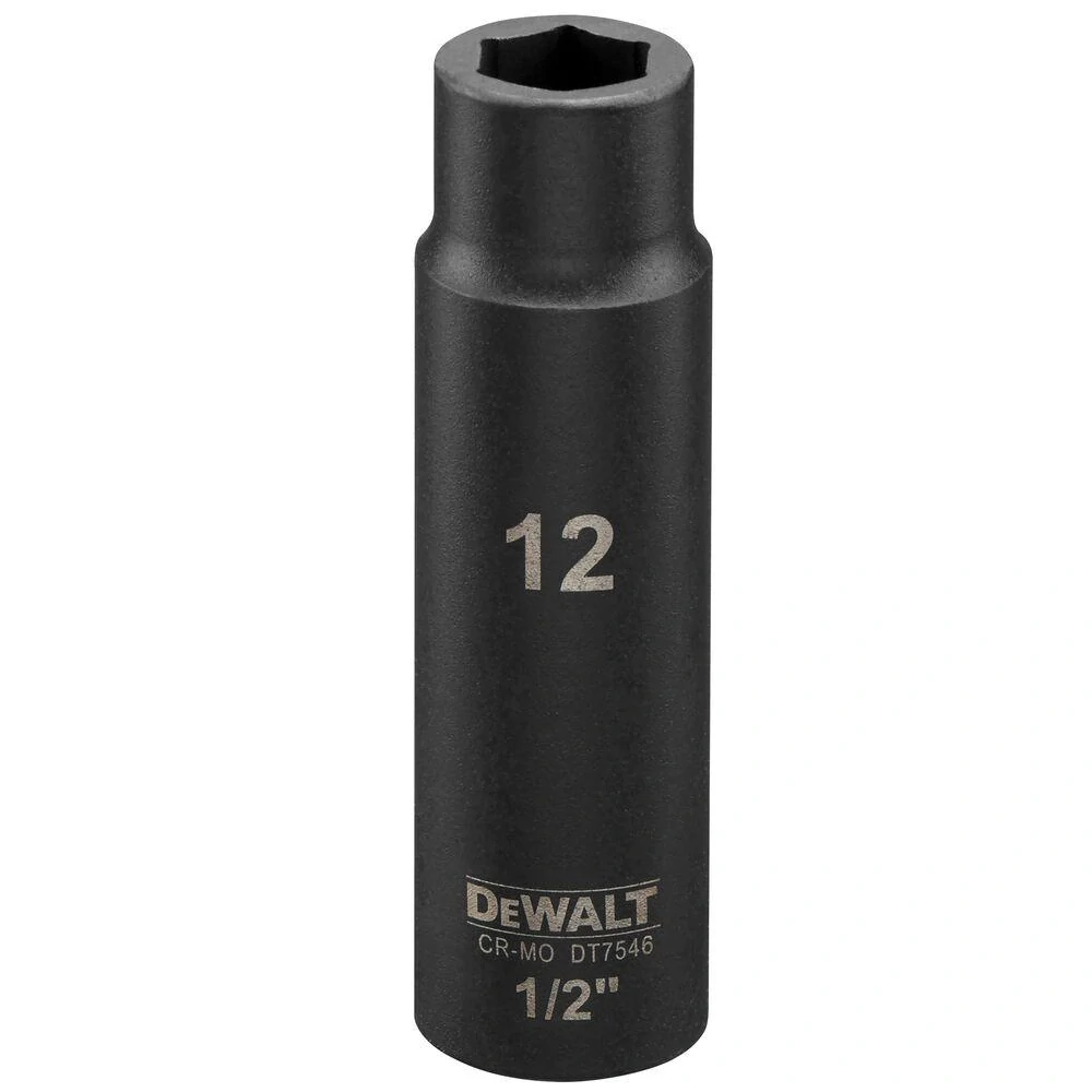 DT7546 DeWALT Nástrčný rázový klíč dlouhý 1/2" 12/78 mm, EXTREME IMPACT