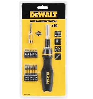 DWHT0-66567 DeWALT Ráčnový šroubovák s bity a screw lock nástavcem
