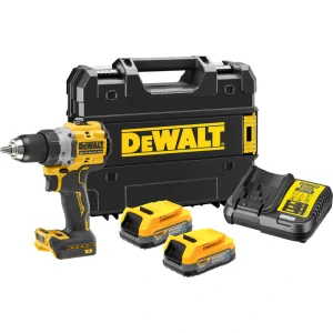 DCD800E2T DeWALT Bezuhlíková aku vrtačka XR PowerStack 18 V ,2x 1,7Ah, TSTAK