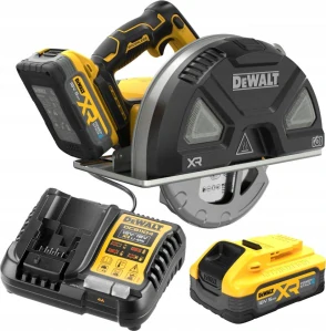 DCS383H2 DeWALT kotoučová pila 184mm  pro řezání kovů 18V XR, 2x 5,0 Ah Li-Ion POWERSTACK