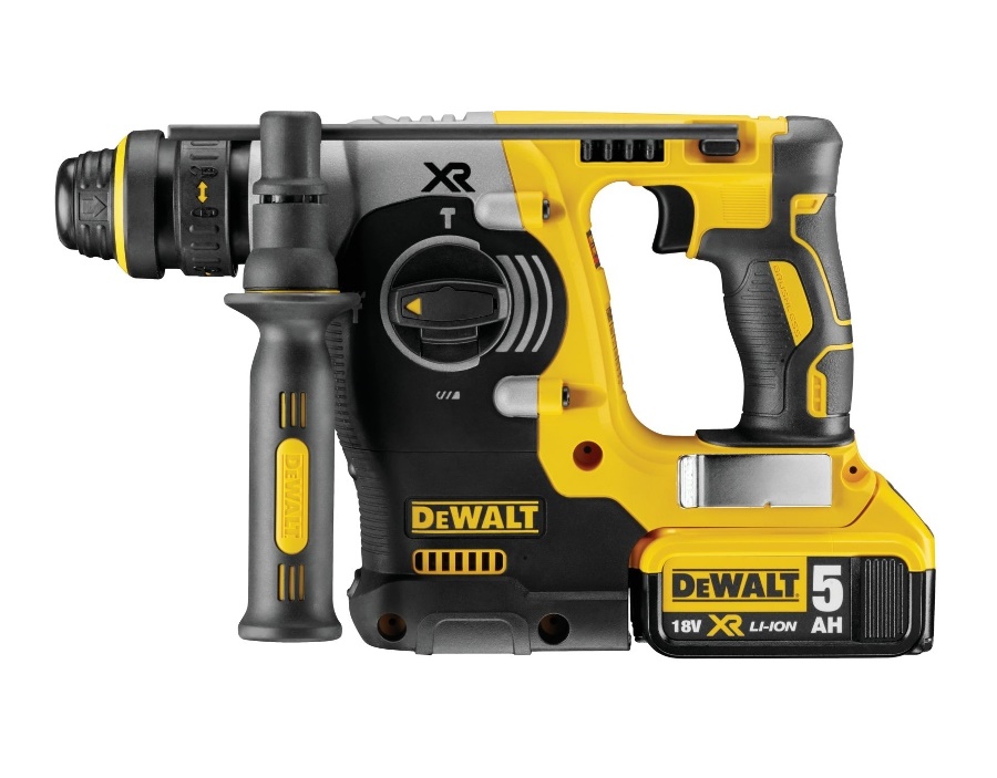 DCH274P2T DeWALT bezuhlíkové kladivo 18 V XR Li-Ion s 3 režimy a výměnným sklíčidlem