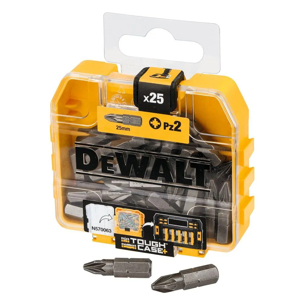 DT71521 DeWALT sada bitů PZ2, délka 25 mm, balení 25 ks, v ToughCase krabičce