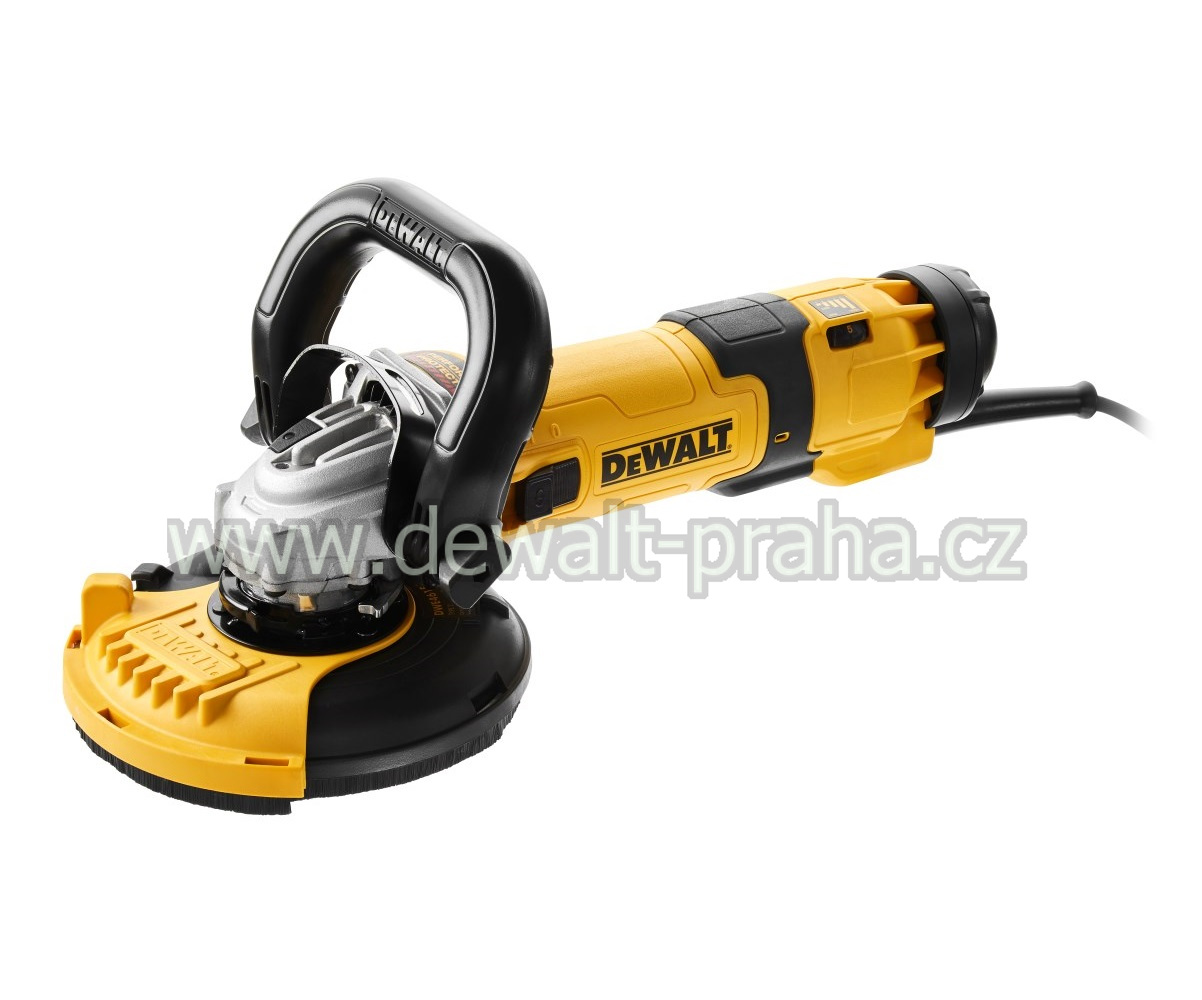 DWE4257KT DeWALT úhlová bruska 125mm set na broušení betonu,regulace otáček