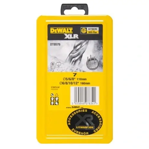 DT8976 DeWALT 7-dílná sada vrtáků SDS-PLUS EXTREME XLR
