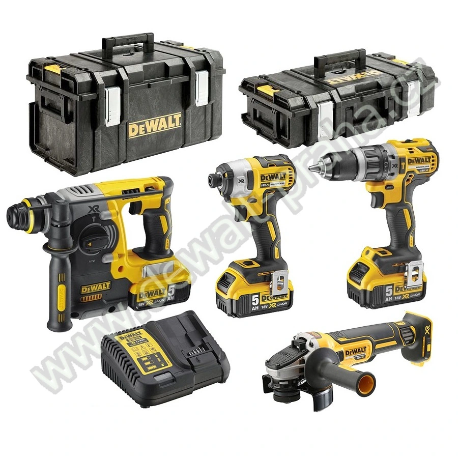 DCK422P3 DeWALT kombinovaná sada nářadí 18V 3x 5,0Ah Li-Ion XR, s kufry Tought