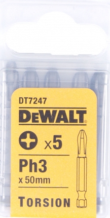 Šroubovací nástavec Torsion Phillips Ph1 50 mm (5ks) DeWALT - DT7245