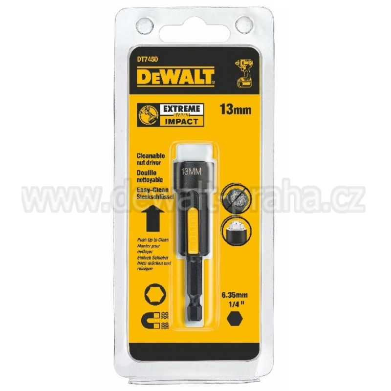 DT7450 DeWALT Čistitelný magnetický nástavec 13x75mm