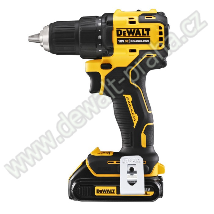 DCD708S2T DeWALT Aku bezuhlíková vrtačka/šroubovák 18 V XR Li-Ion, 2x 1,5Ah, TSTAK