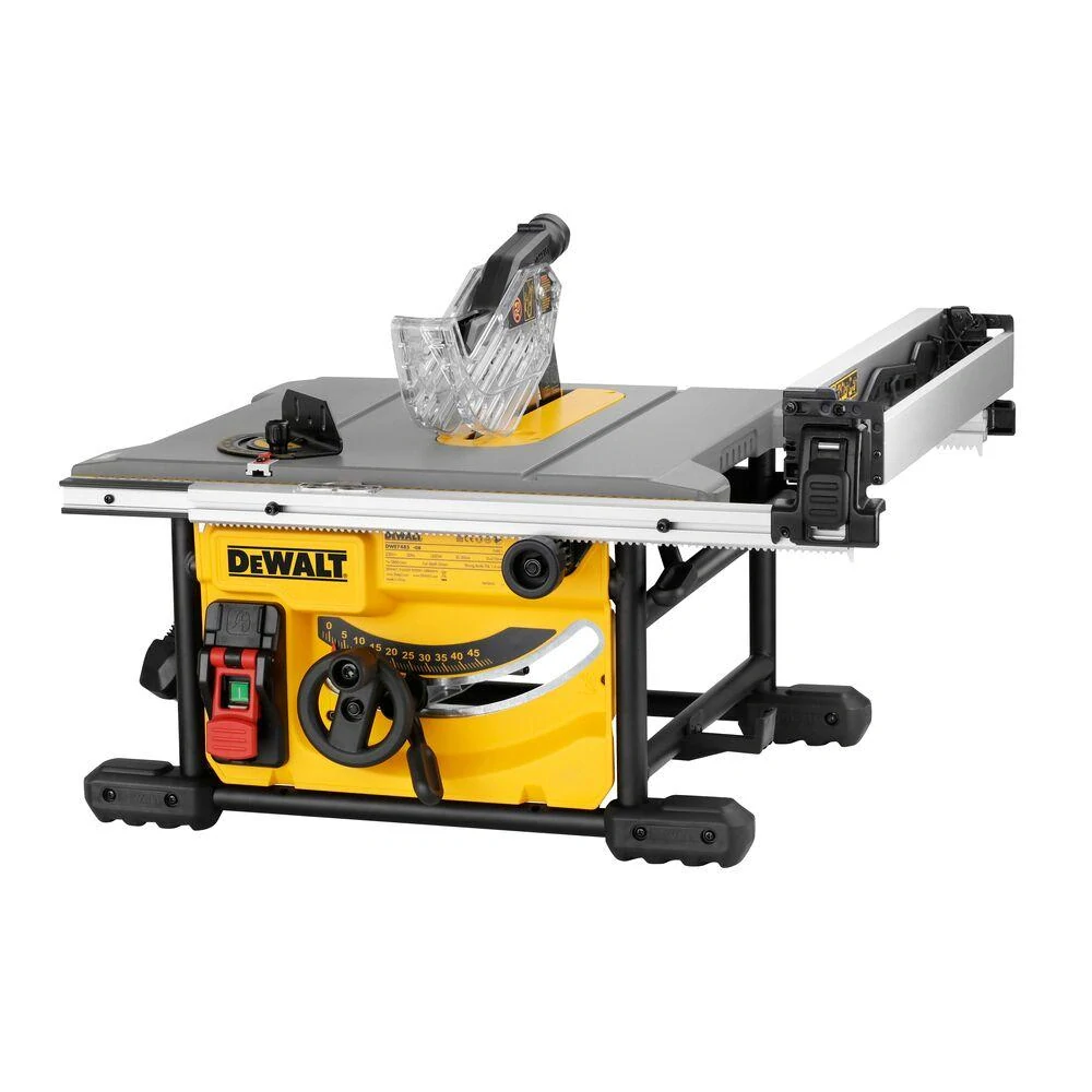 DWE7485 DeWALT Stolová kotoučová pila přenosná plynulým nastavením úhlu, 1850W, 210mm, 20,5kg