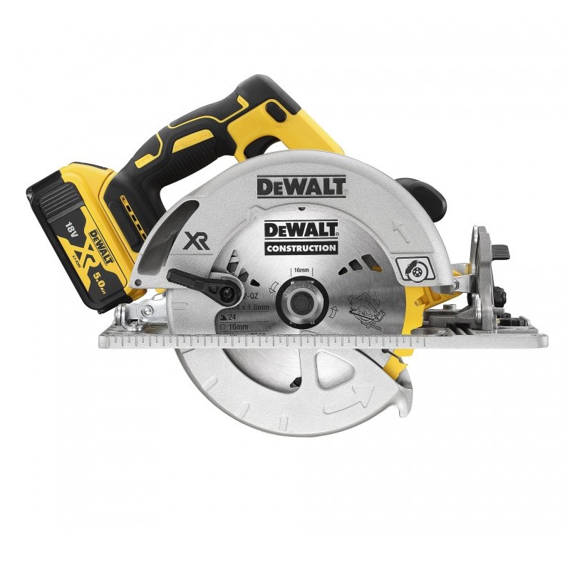DCS572P2 DeWALT Aku kotoučová pila XR 184mm, 2x 5,0Ah Li-Ion, v kufru TSTAK