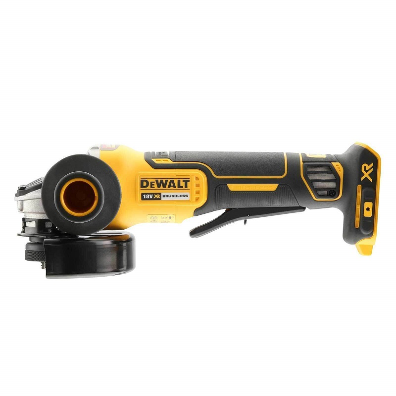 DCG406NT DeWALT Aku bezuhlíková úhlová bruska 125 mm, 18V, v kufru, samostatný stroj