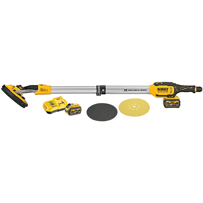 DCE800T2 DeWALT aku bruska na sádrokartony 225 mm, 18V, 2x 6,0 Ah