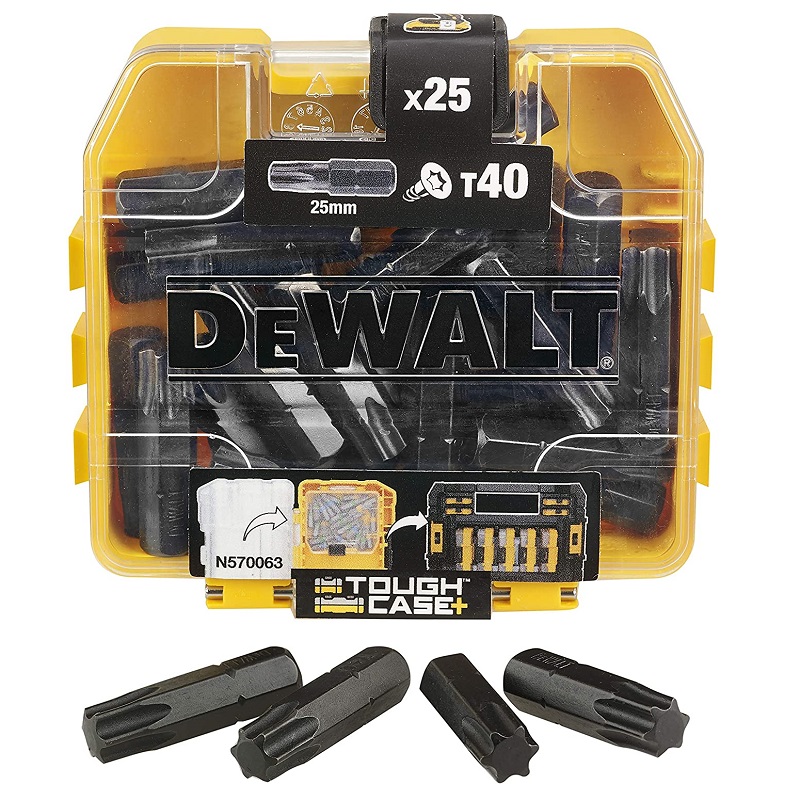 DT70559T DeWALT Sada bitů Torx T40 x25mm 25kusů v ToughCase krabičce