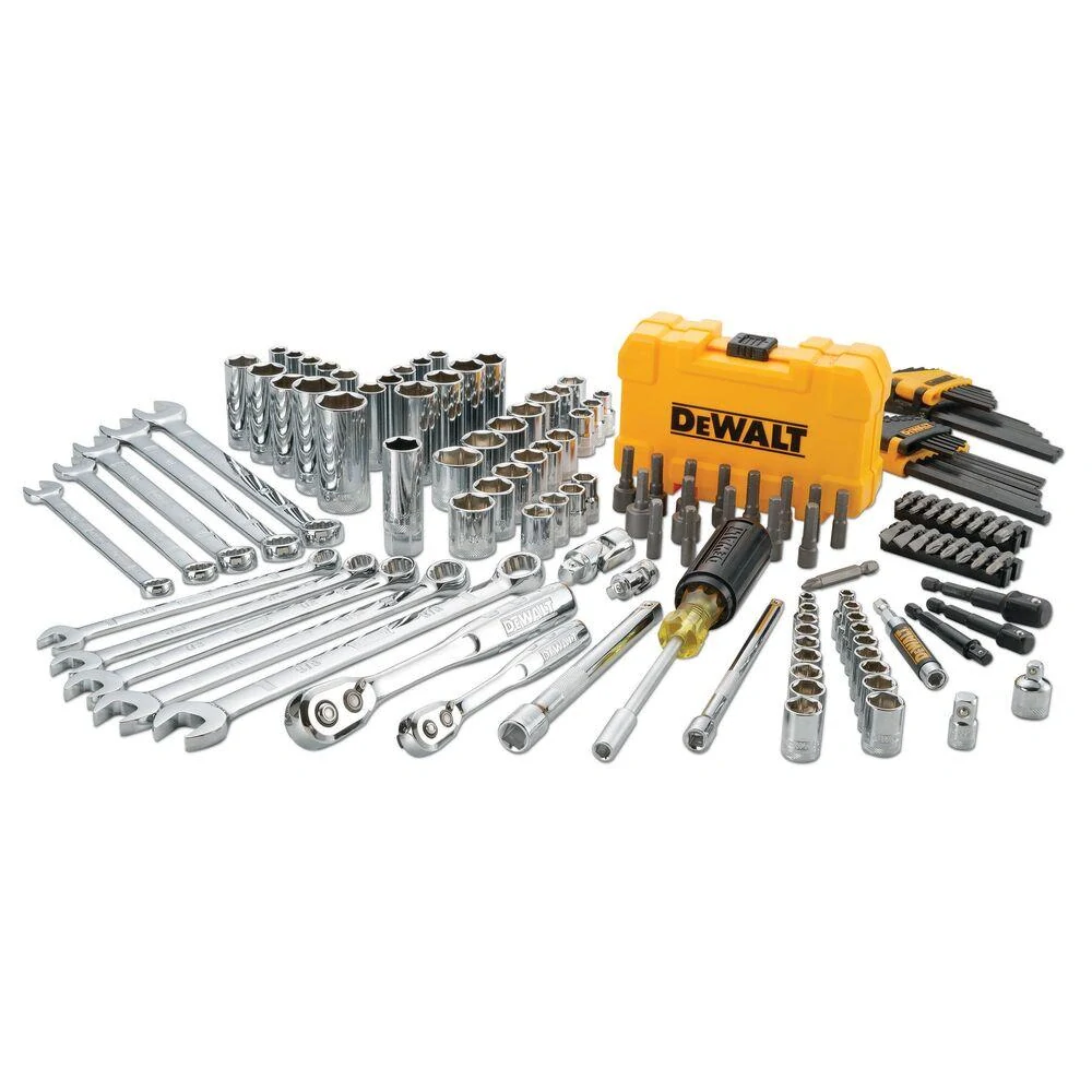 DWMT73802-1 DeWALT 142 dílna gola sada hlavic a příslušenství s ráčnou 1/4" a 3/8" 