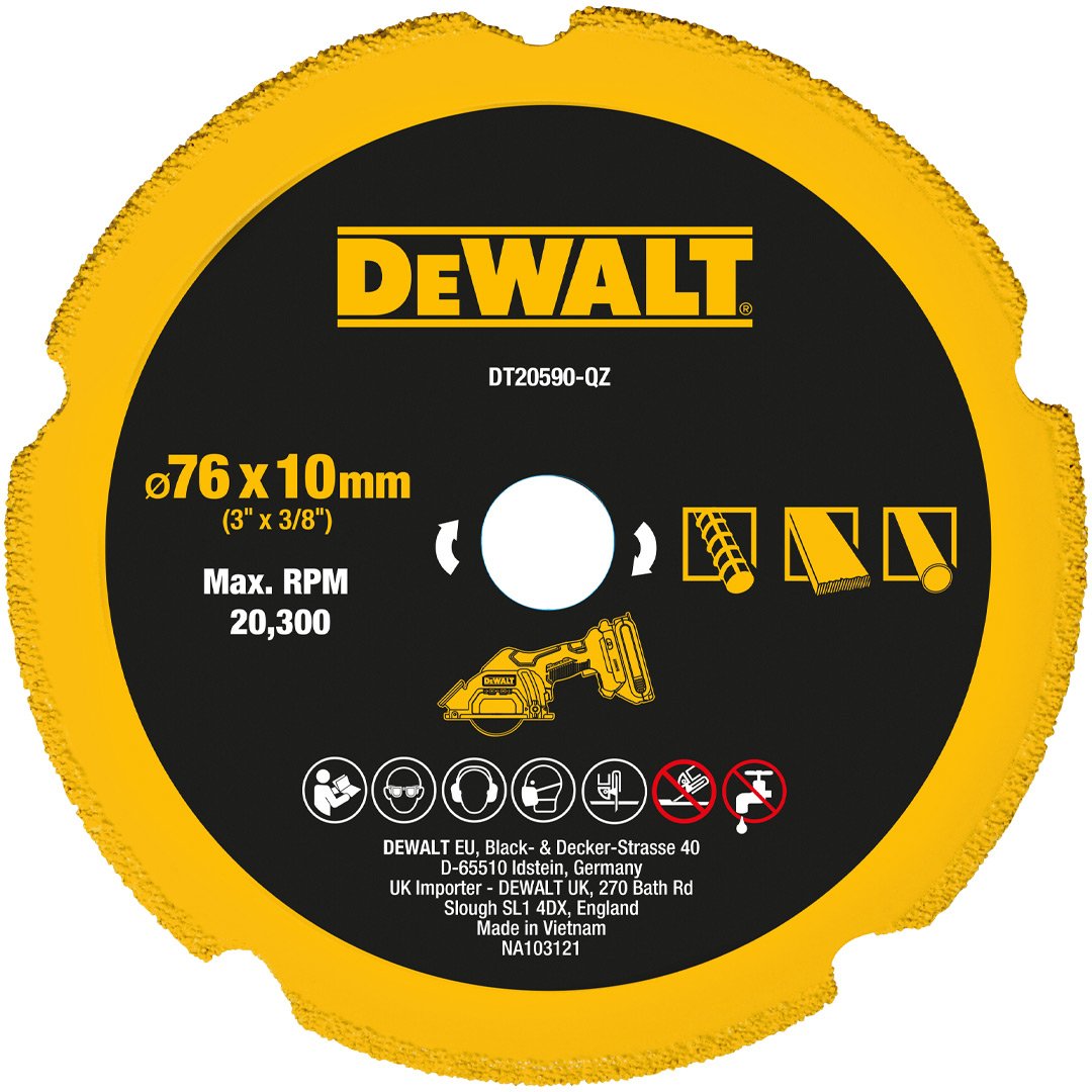 DT20590 DeWalt Diamantový multimateriálový kotouč 76mm pro řezačku DCS438