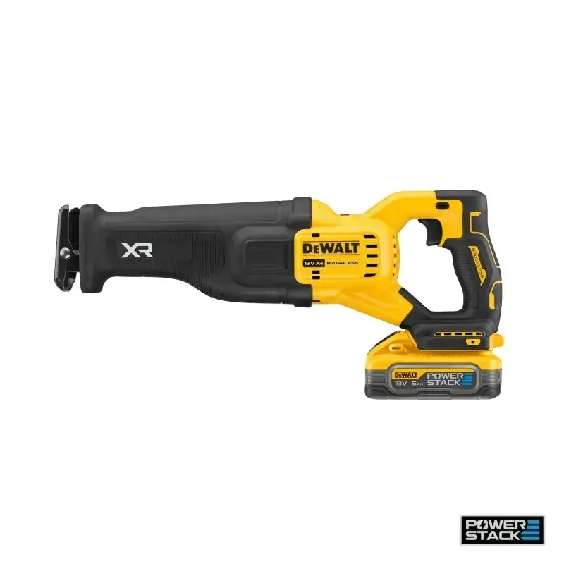 DCS386H2T DeWALT Aku mečová pila,bezuhlíková, 18V XR 2x 5,0 Ah POWERSTACK, TSTAK