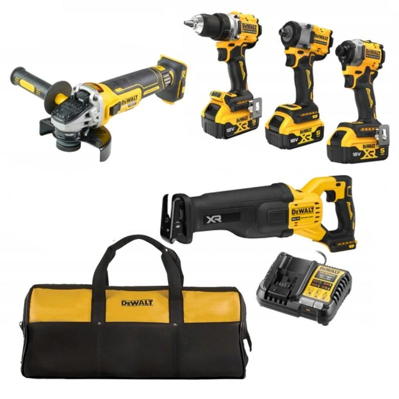 DCK509P3 DeWALT AKU kombinovaná sada 5dílů XR 18V, 3x 5,0Ah Li-Ion