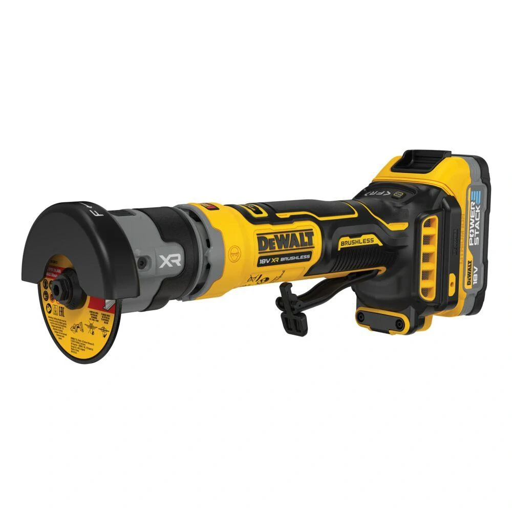 DCG430E2T Aku přímá bruska 18V 2x 1,7 Ah XR Li-Ion POWERSTACK TSTAK DeWALT