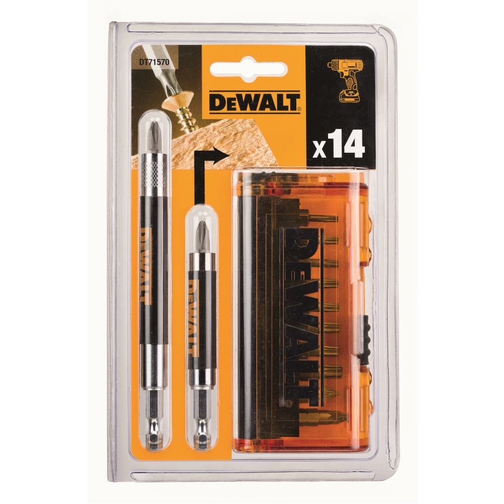 14 dílná sada bitů a držáků DEWALT - DT71570