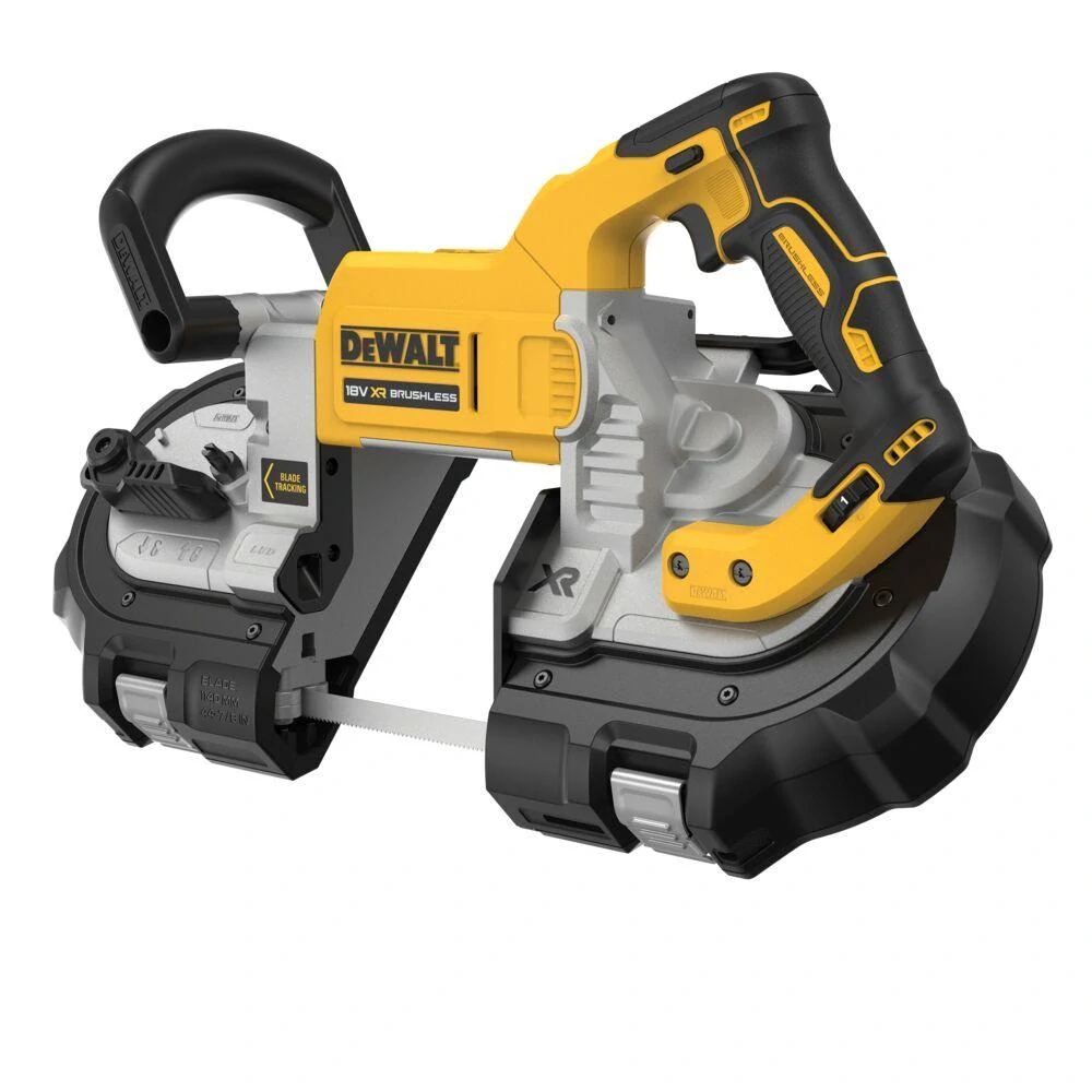DCS374N-XJ DeWALT Pásová pila 18V XR na kov s bezuhlíkovým motorem, samostatný stroj