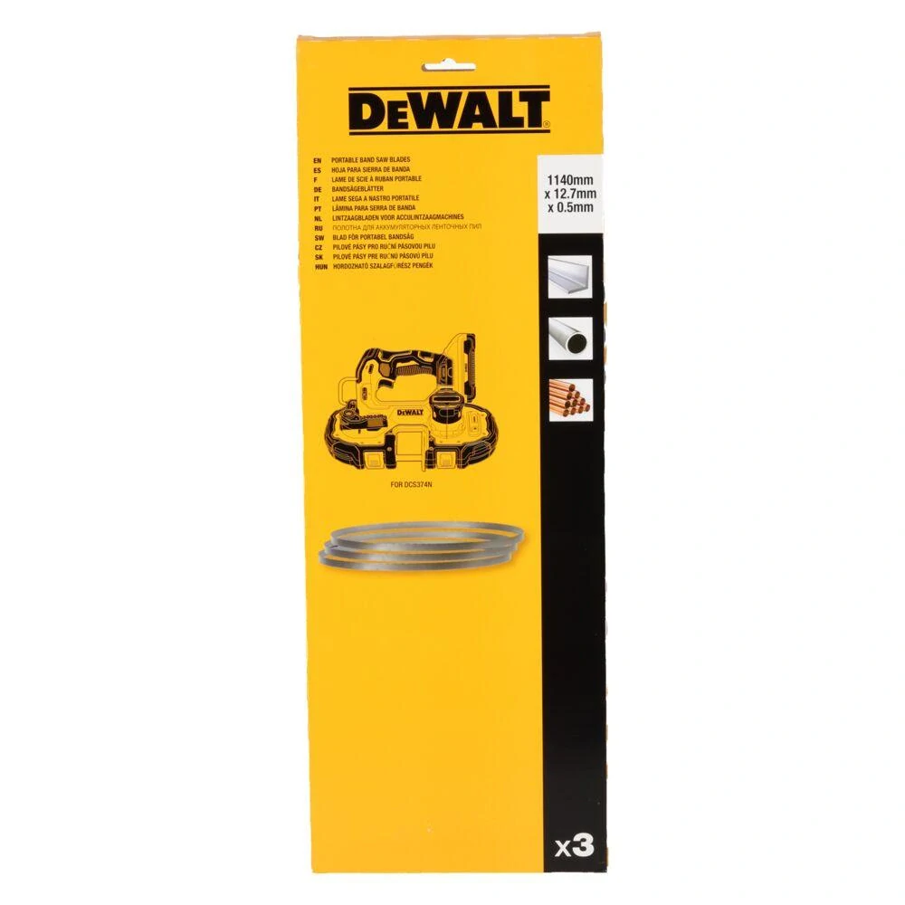DT8478-QZ DeWALT Pilový pás 1140 mm 18TPI pro pásovou pilu DCS374, 3 kusy