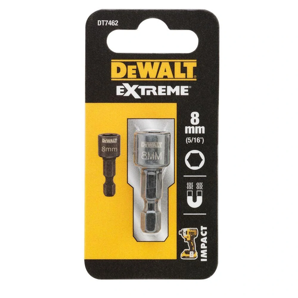 DT7462 DeWALT Magnetická nástrčná hlavice rázová 8 mm