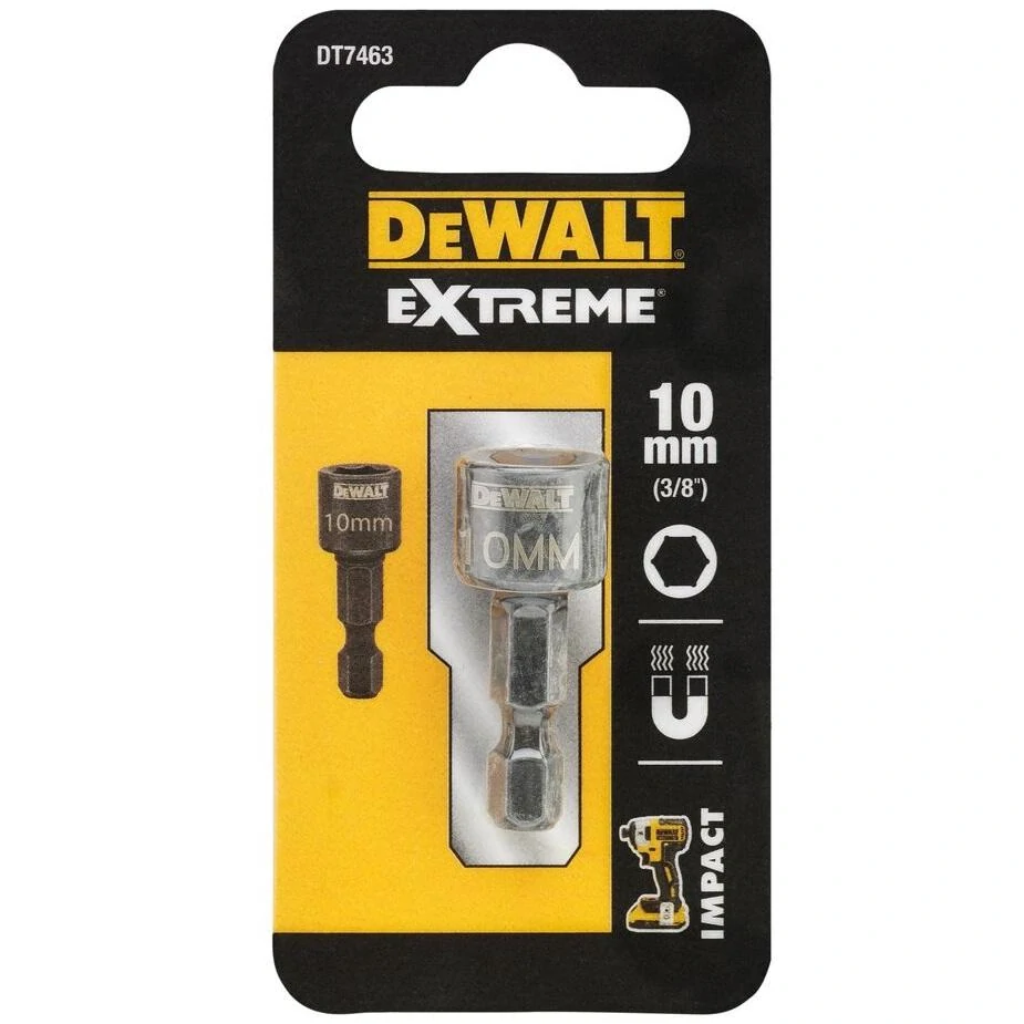 DT7463 DeWALT Magnetická nástrčná hlavice rázová 10 mm