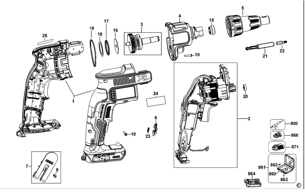 N364699 DeWALT náhradní objímka pro šroubovák DCF620