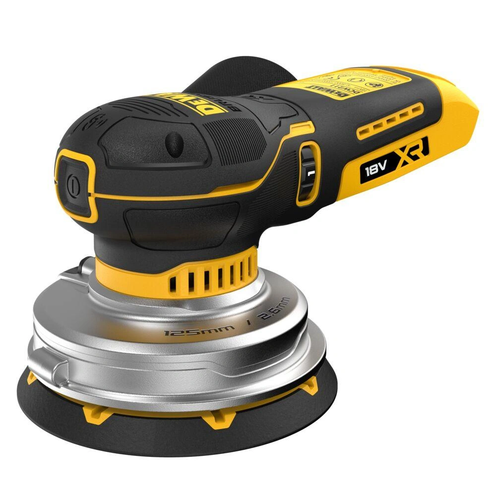 DCW211NT DeWALT aku excentrická bruska 125 mm 18V XR, samostatný stroj v kufru