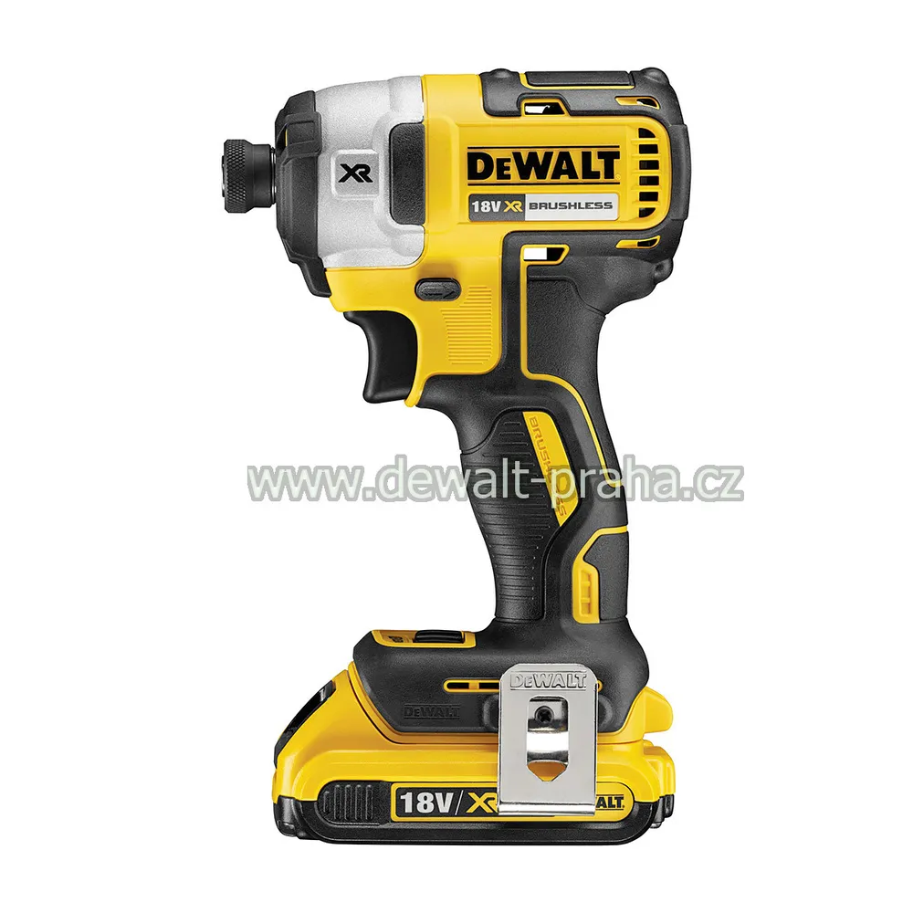 DCF887D2 DeWALT Aku bezuhlíkový rázový utahovák 1/4 s 3 převodovými stupni, 18V