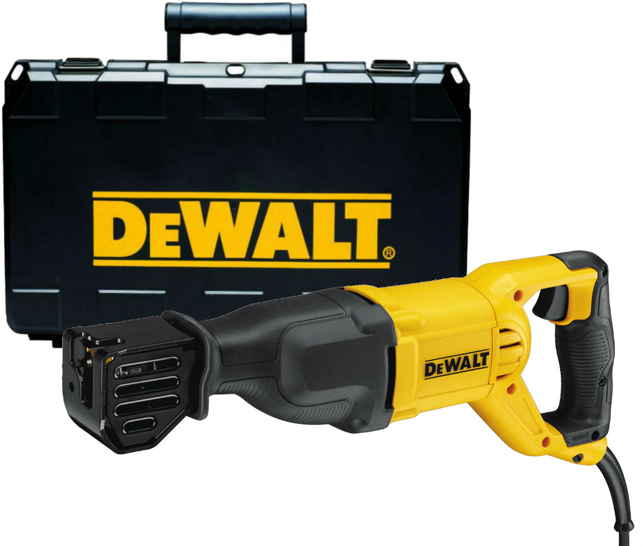 DWE305PK DeWALT Mečová pila se 4násobným nastavením pilového listu 1100W