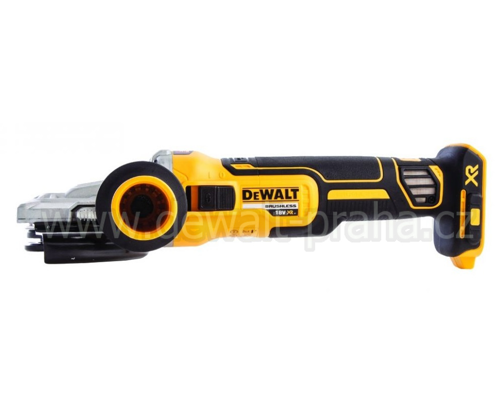 DCG405FN DeWALT Aku bezuhlíková bruska 125mm s plochou převodovkou 18V, samostatný stroj