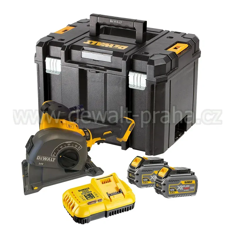 DeWALT Sada Aku drážkovací fréza DCG200T2 + Vysavač DCV586 FLEXVOLT 54V