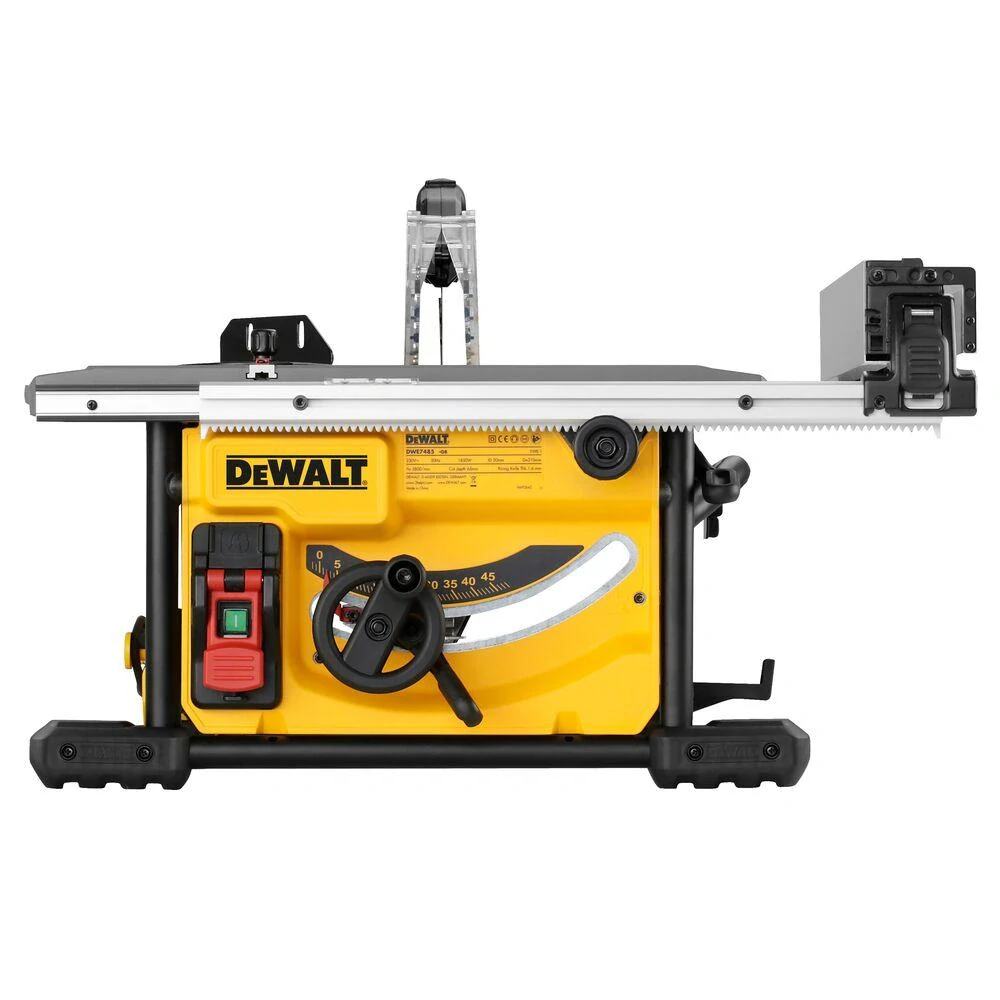 DWE7485 DeWALT Stolová kotoučová pila přenosná plynulým nastavením úhlu, 1850W, 210mm, 20,5kg