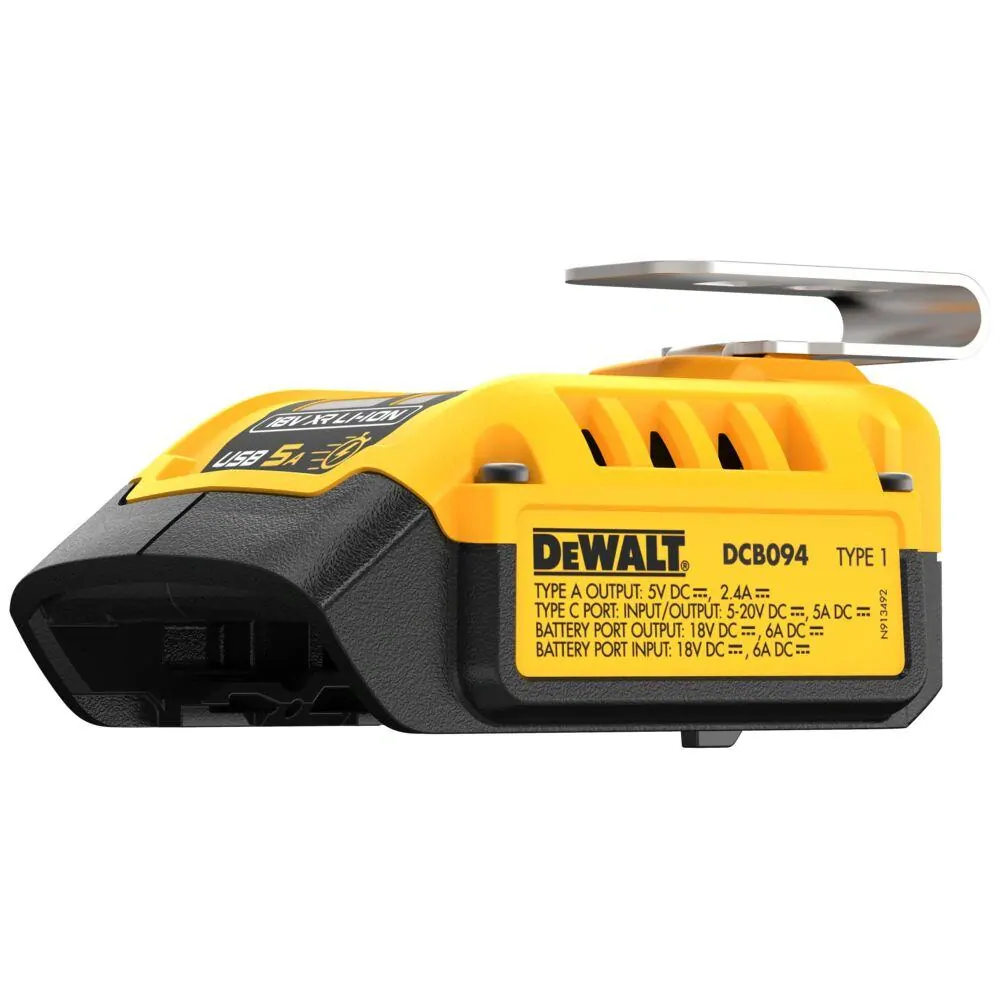 DCB094H2 DeWALT Nabíjecí USB adaptér pro baterie XR 18V s bateriemi XR POWERSTACK 2x 5,0Ah