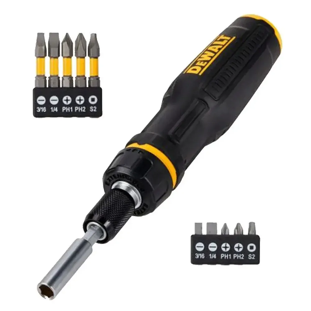 DWHT68001-0 DeWALT Teleskopický šroubovák s ráčnou FULLFIT, včetně šroubovacích nástavců, 10dílná sada