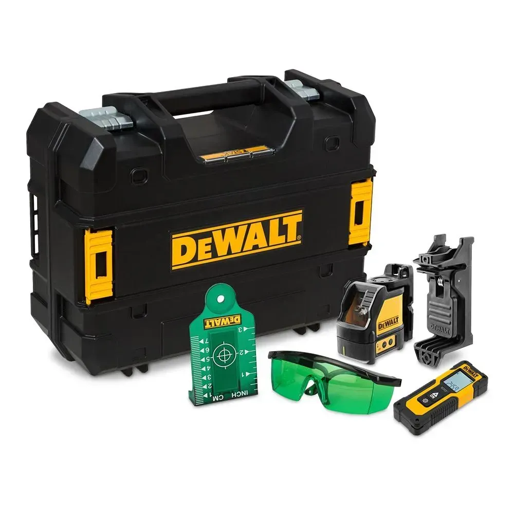 DW0887100-1 DeWALT KOMBO SET laserový kříž zelený DW088CG + měřič vzdálenosti DWHT77100 v kufru TSTAK