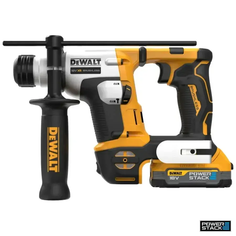 DCH172E2T DeWALT Aku bezuhlíkové vrtací kladivo SDS-Plus XR 18 V, 2x 1,7Ah POWERSTACK, TSTAK