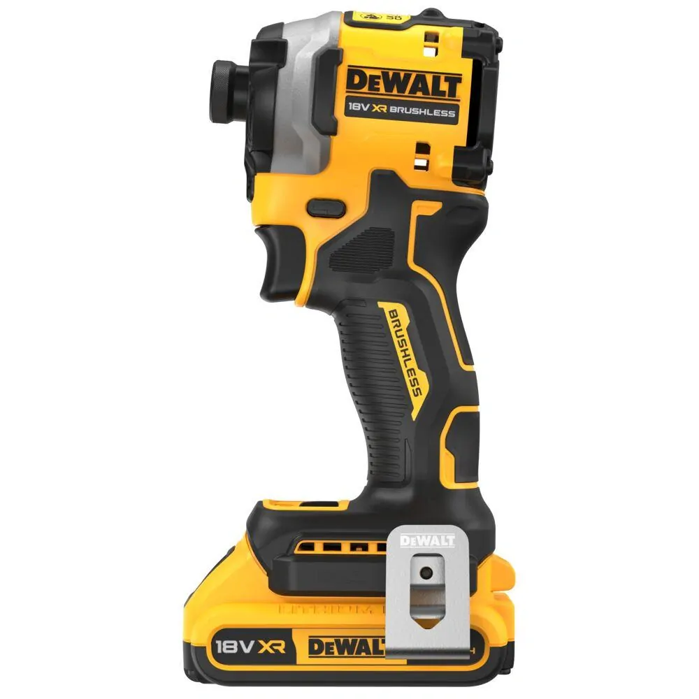 DCF850D2T DeWALT Aku bezuhlíkový rázový utahovák 1/4", 205Nm, 18V XR 2x 2,0Ah Li-Ion, TSTAK